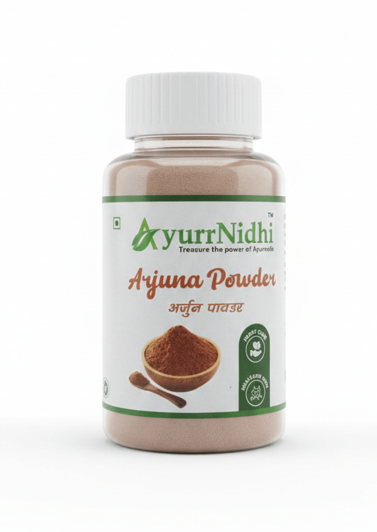 AyurrNidhi Arjun ki Chaal Powder for heart health support and cardiovascular wellness. AyurrNidhi Arjun ki Chaal Powder for heart health support and cardiovascular wellness.