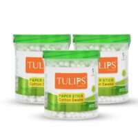 Cotton Ear Buds by Tulips 100 Sticks - Pack of 3