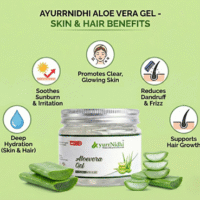 Aloe Vera Gel for face and hair AyurrNidhi packaging